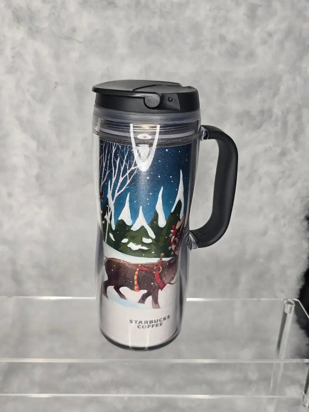 Starbucks 2008 Christmas Holiday Travel Mug Tumbler Coffee Cup With Lid